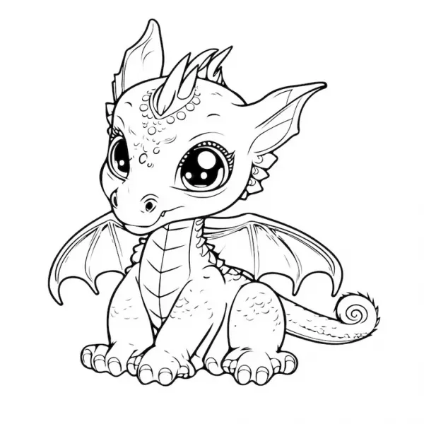  عکس نقاشی اژدها کودکانه و بامزه