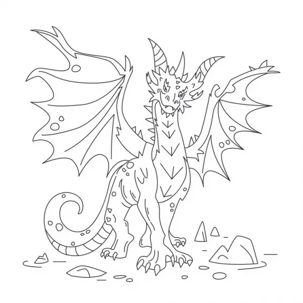  عکس نقاشی اژدها کودکانه و بامزه