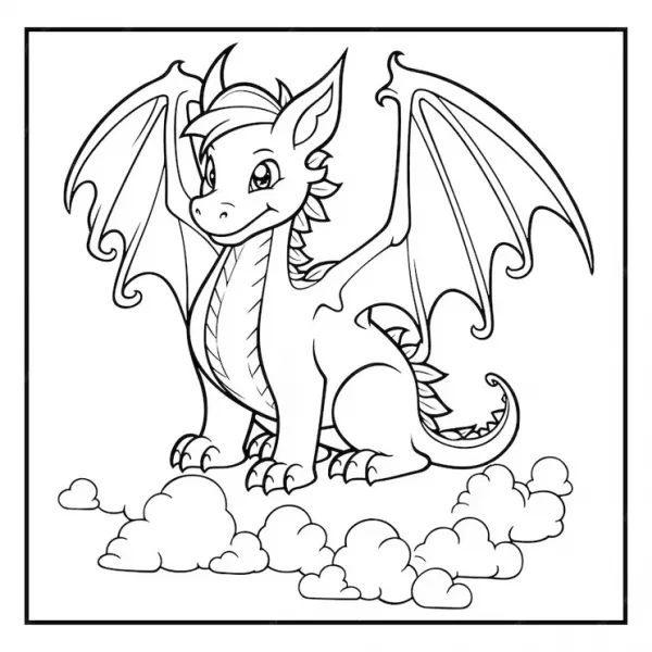  عکس نقاشی اژدها کودکانه و بامزه