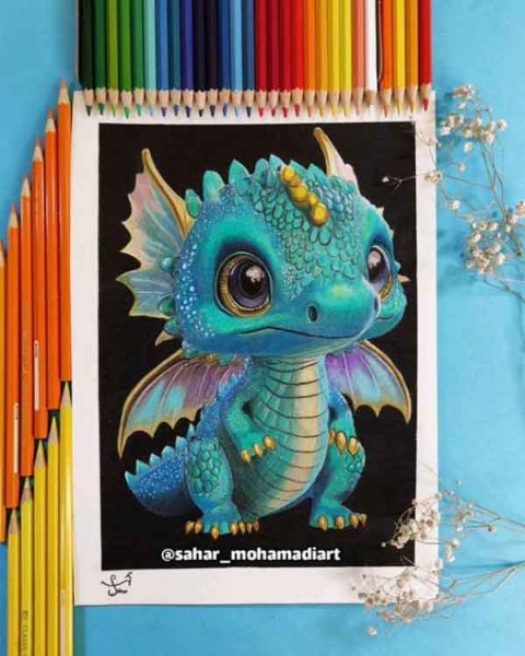 نقاشی اژدهای خشم شب