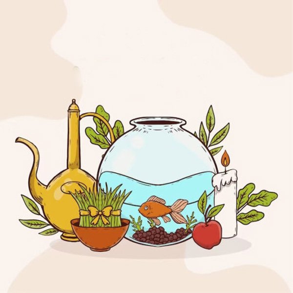  عکس نقاشی عید نوروز آسان