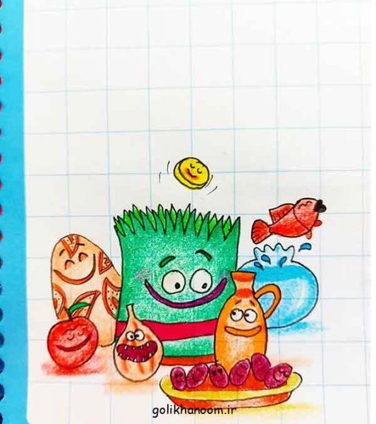  عکس نقاشی عید نوروز و سال تحویل 1405