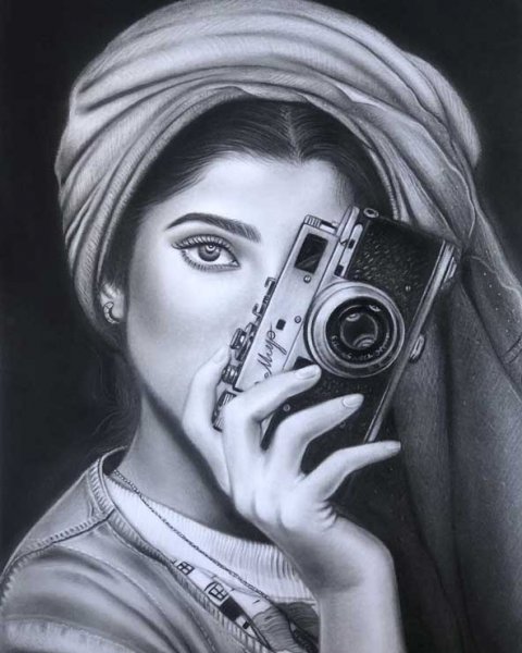  عکس دختر نقاشی