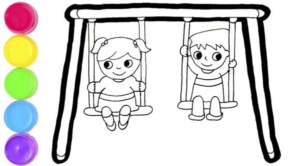  عکس نقاشی دختر ساده کودکانه