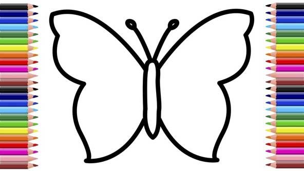  عکس نقاشی دختر ساده کودکانه