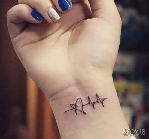  عکس تتو ضربان قلب خفن روی دست