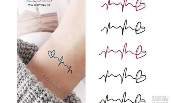  عکس تتو ضربان قلب خفن روی دست