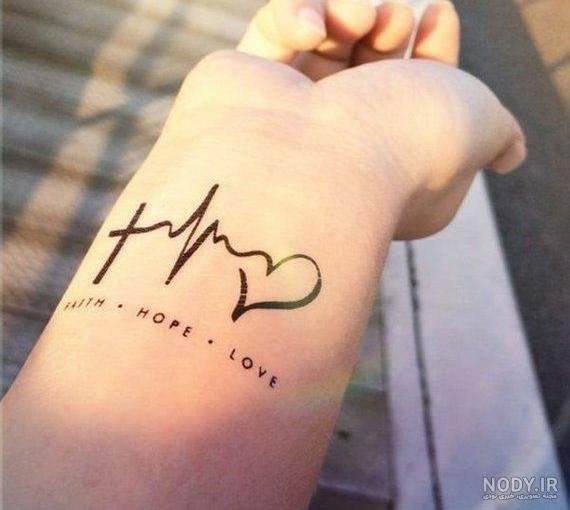  عکس تتو ضربان قلب خفن روی دست