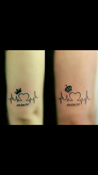  عکس تتو ضربان قلب خفن روی دست