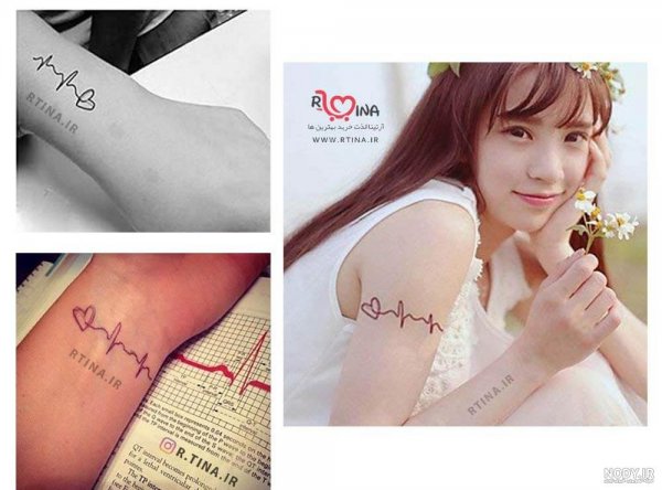  عکس تتو ضربان قلب خفن روی دست