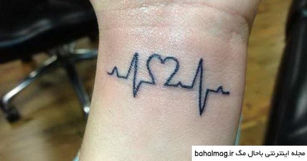  عکس تتو ضربان قلب خفن روی دست
