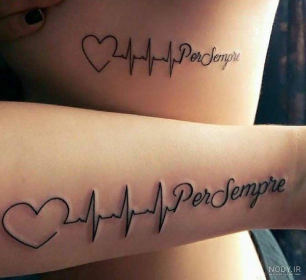  عکس تتو ضربان قلب خفن روی دست