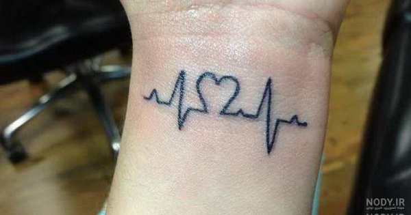  عکس تتو ضربان قلب خفن روی دست