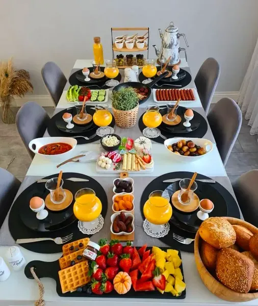  عکس میز صبحانه لاکچری