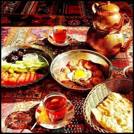 عکس سفره صبحانه قدیمی