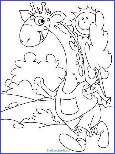  عکس زرافه نقاشی