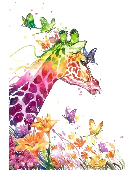  عکس زرافه کارتونی برای پروفایل