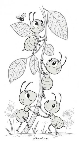 نقاشی مورچه آسان