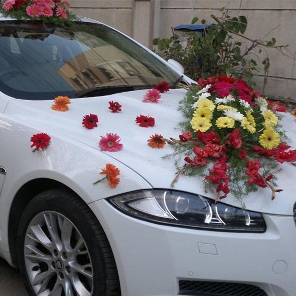  عکس تزیین ماشین عروس بدون گل