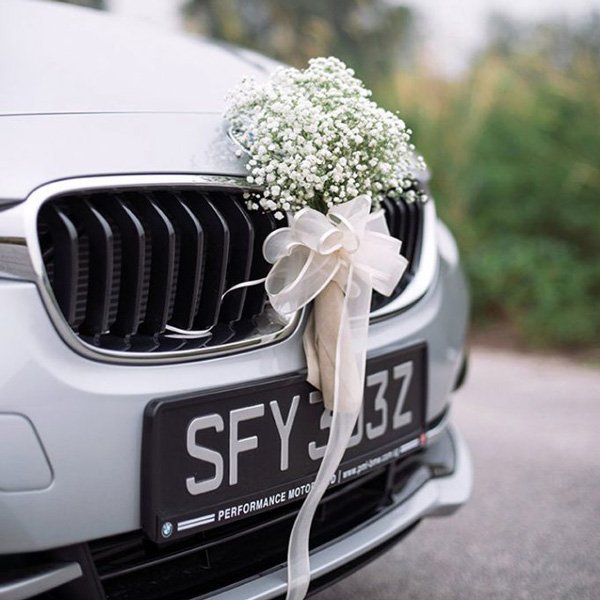  عکس تزیین ماشین عروس بدون گل