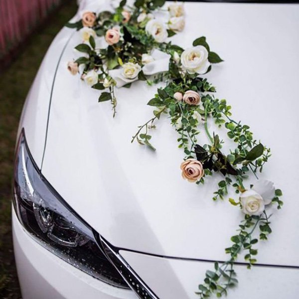  عکس تزیین ماشین عروس بدون گل
