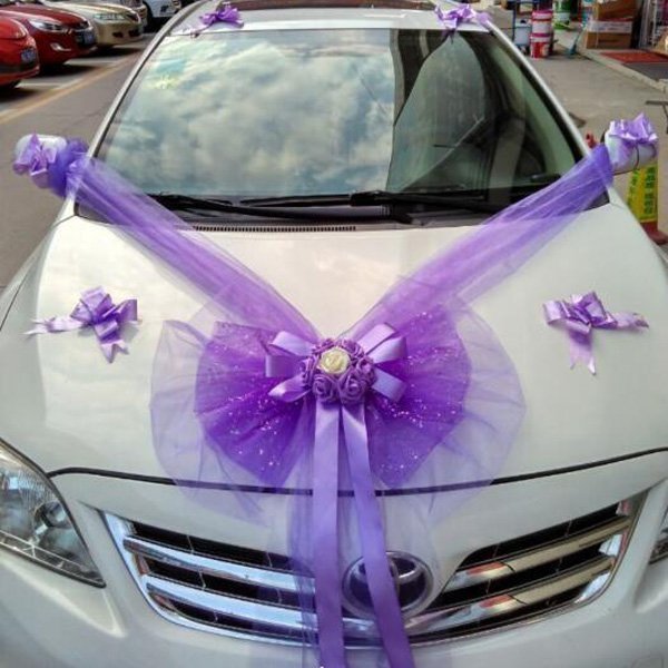  عکس تزیین ماشین عروس بدون گل