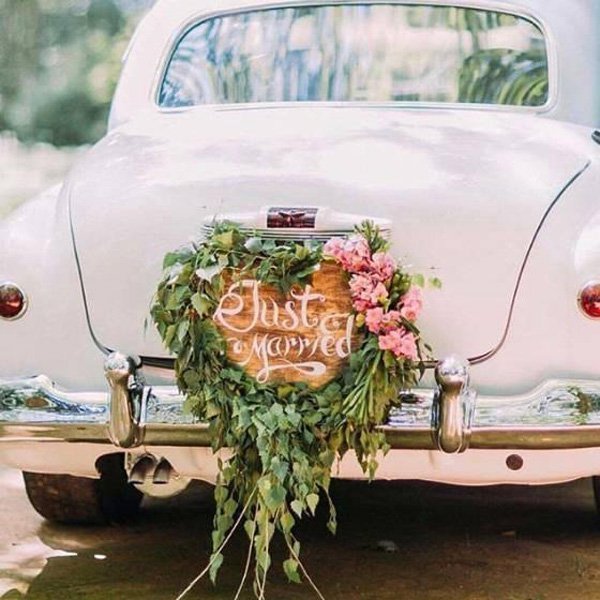  عکس تزیین ماشین عروس بدون گل