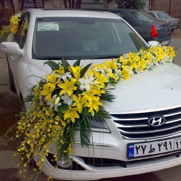 گل ماشین عروس ساده