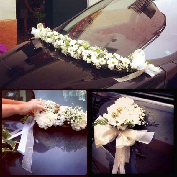 گل ماشین عروس ساده