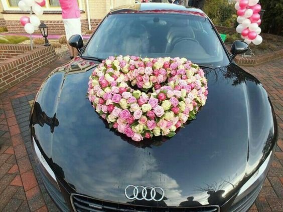 گل ماشین عروس ساده