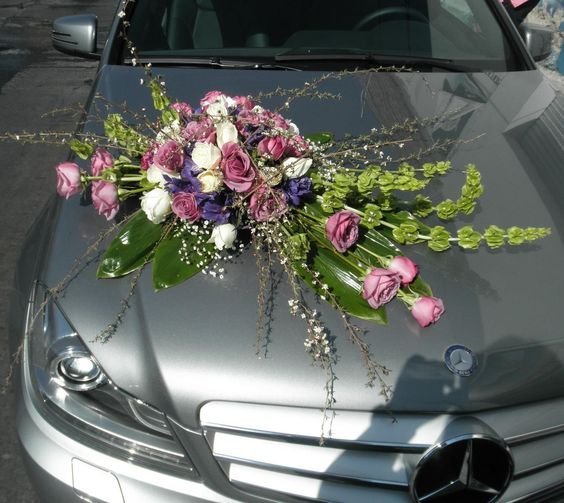 گل ماشین عروس ساده