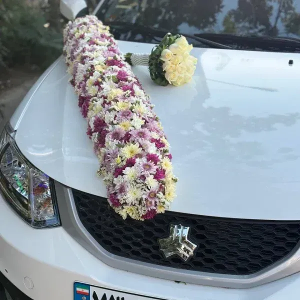 تزیین ماشین عروس ساده در خانه