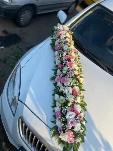 تزیین ماشین عروس ساده در خانه