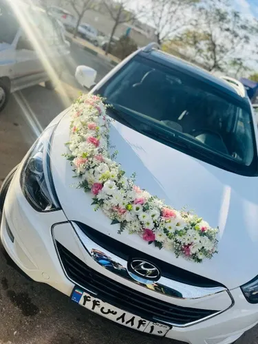 تزیین ماشین عروس ساده در خانه