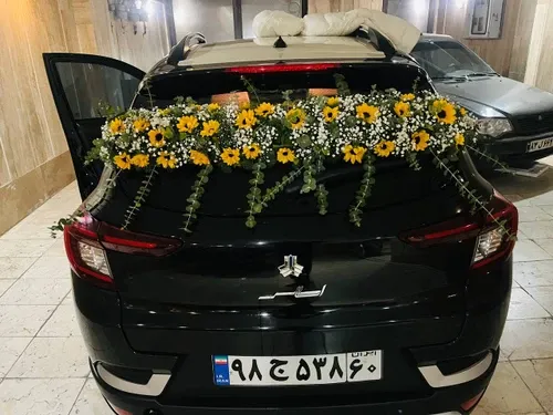 تزیین ماشین عروس ساده در خانه