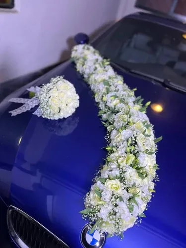 تزیین ماشین عروس ساده در خانه