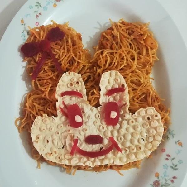تزیین ماکارونی کودکانه