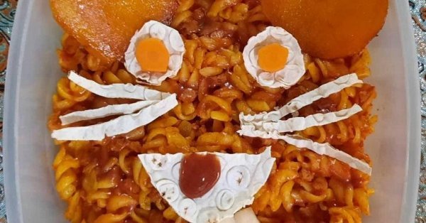 تزیین ماکارونی کودکانه