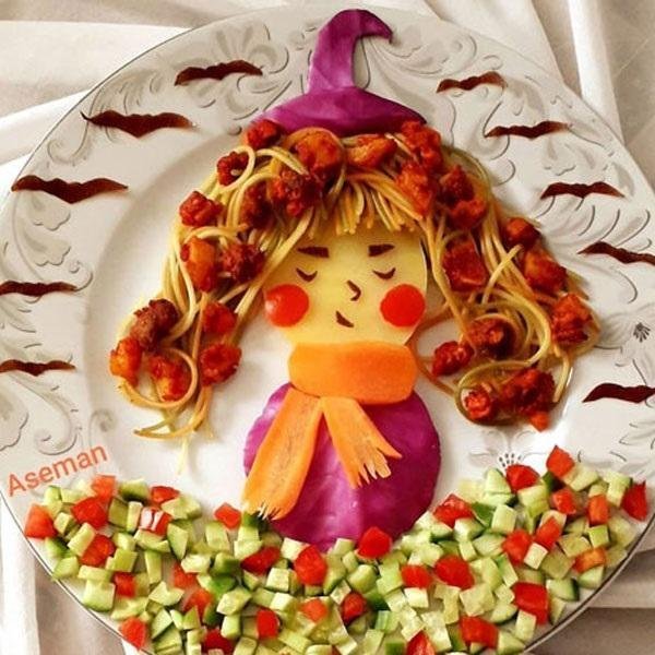 تزیین ماکارونی کودکانه