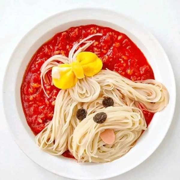  تزیین ماکارونی با سس