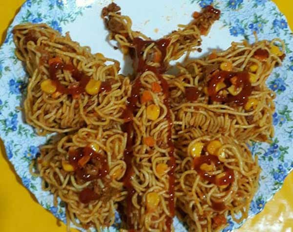 تزیین ماکارونی برای مدرسه پسرانه