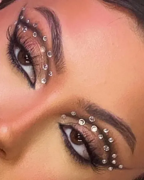  مدل سایه چشم نگین دار جدید