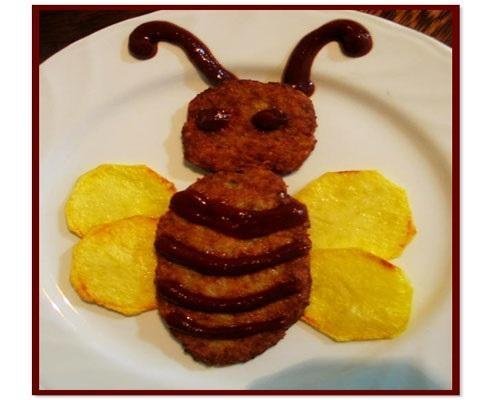 عکس تزیین کتلت و شامی کودکانه