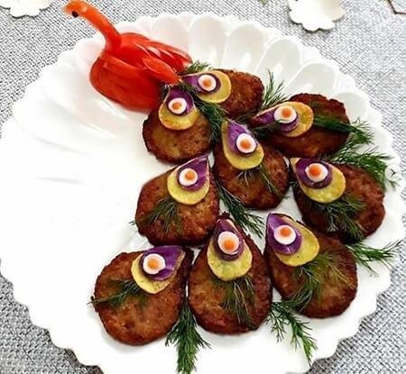  عکس تزیین کتلت و شامی کودکانه