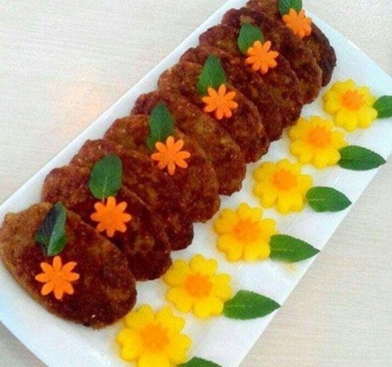  عکس تزیین کتلت و شامی کودکانه