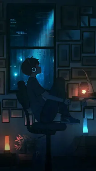  عکس زمینه انیمه ای دختر غمگین