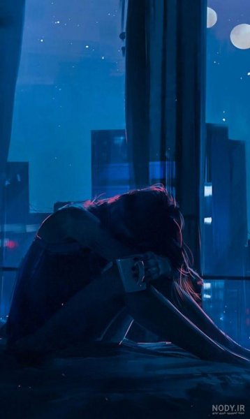  بک گراند فانتزی دختر غمگین