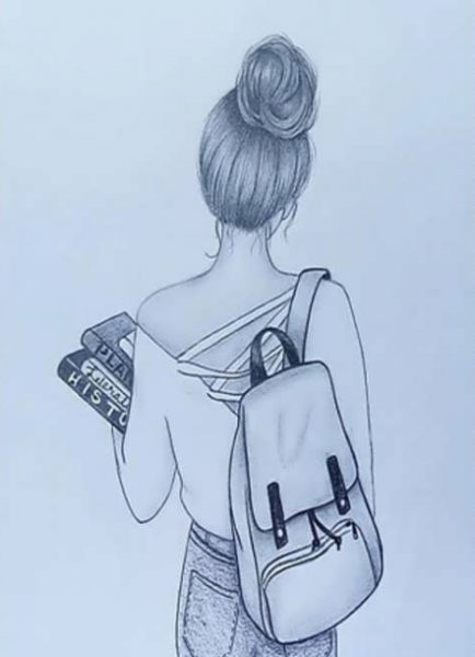  عکس نقاشی دختر خوشگل