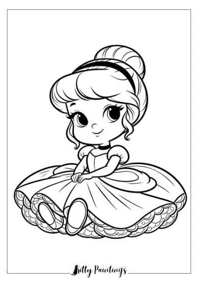 نقاشی کیوت فانتزی ساده دخترانه