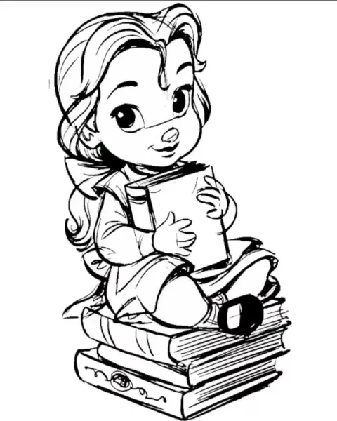  نقاشی کیوت فانتزی ساده دخترانه